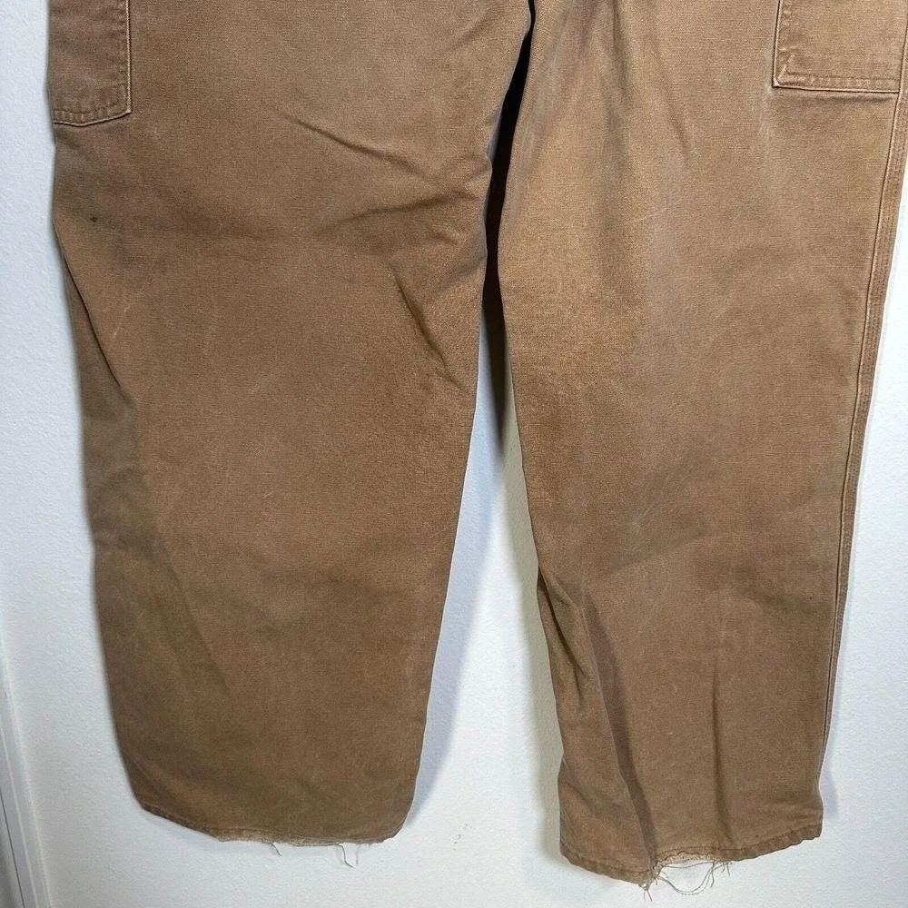 Carhartt Carpenter Pants Mens 44x30 Brown Vintage B11 BRN Duck Canvas Made USA